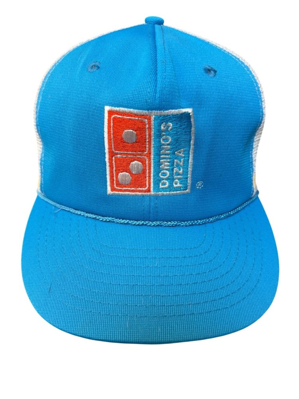 Dominos Emporium Pizza Blue Mesh Snapback Vintage Trucker Hat